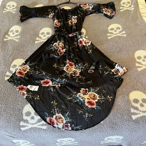 Cupshe off the shoulder floral dress, size L